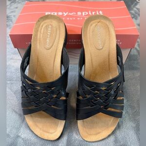 Easy Spirit Womens Meadow Criss Cross Sandals MEADOW Black 9M
